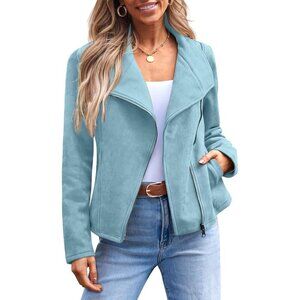 AUTOMET Womens Faux Leather Jackets Suede Fall Fashion 2025 Outfits